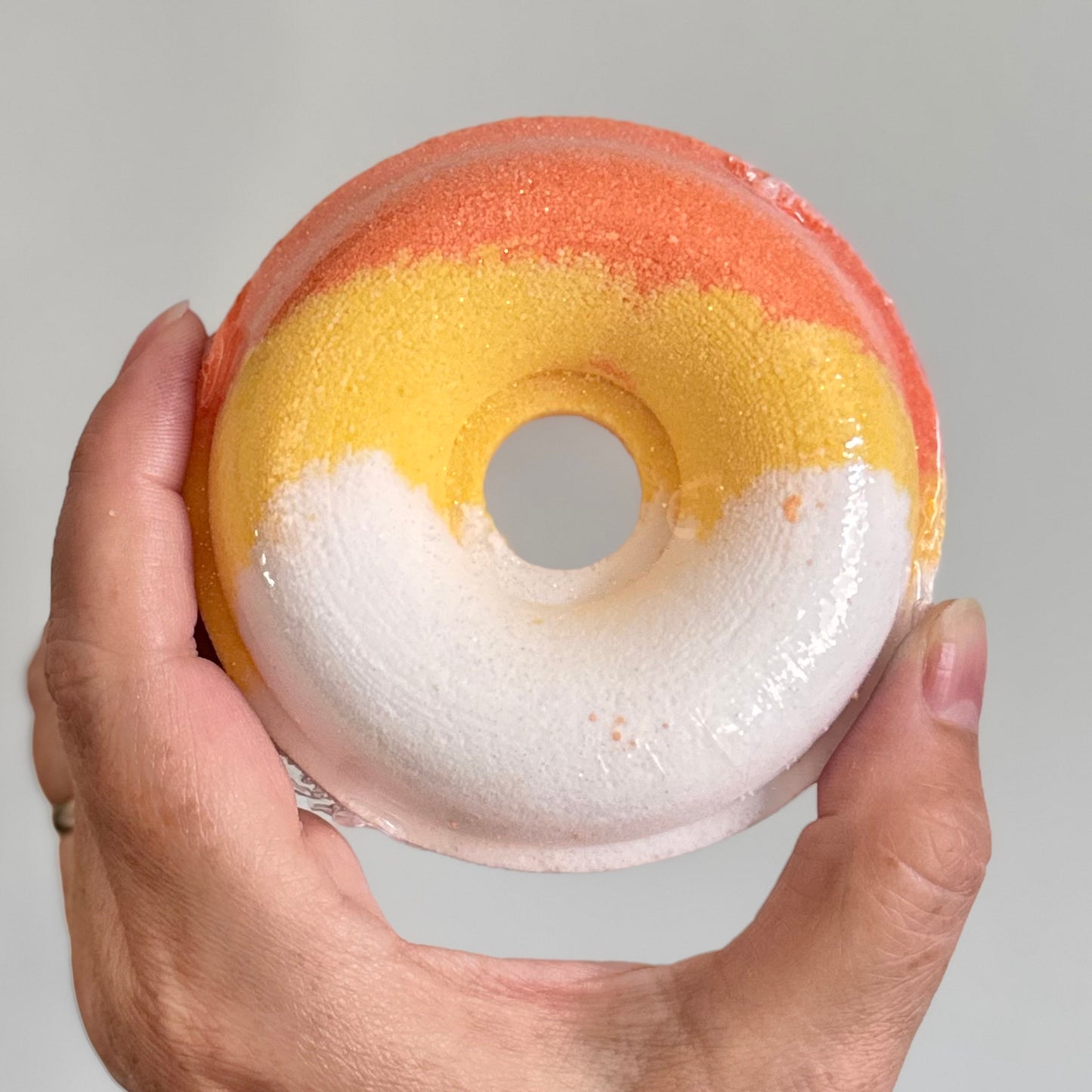 Candy Corn Donut Bath Bomb