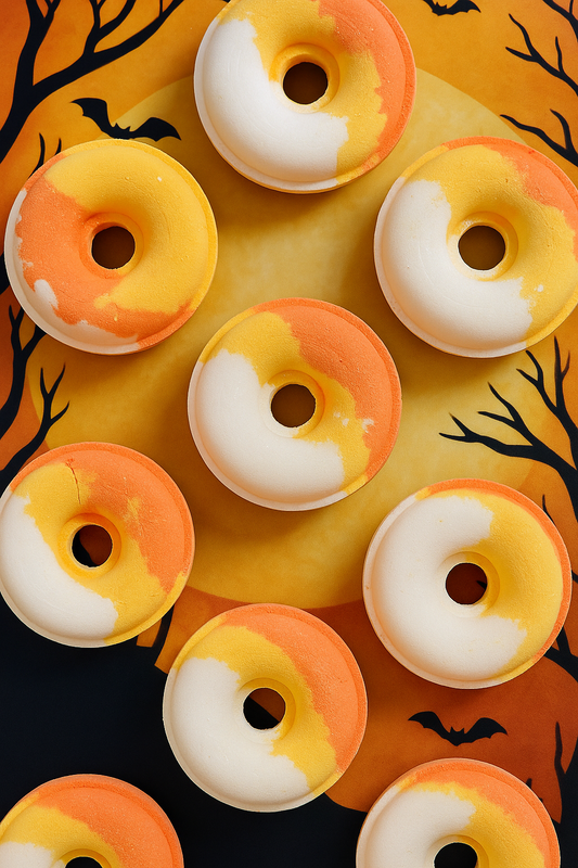 Candy Corn Donut Bath Bomb